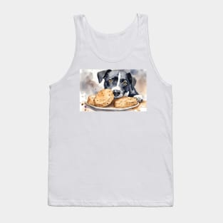 Dog eats biscuit Tank Top